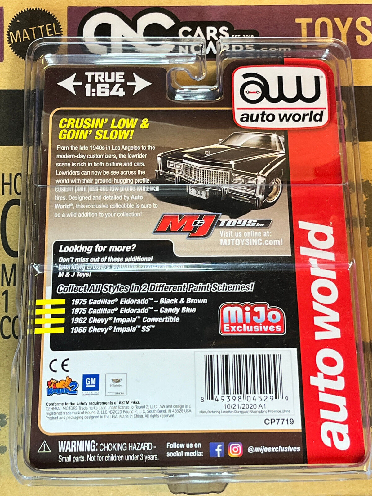 Auto World Mijo Exclusives Custom Lowriders 1975 Cadillac Eldorado Black