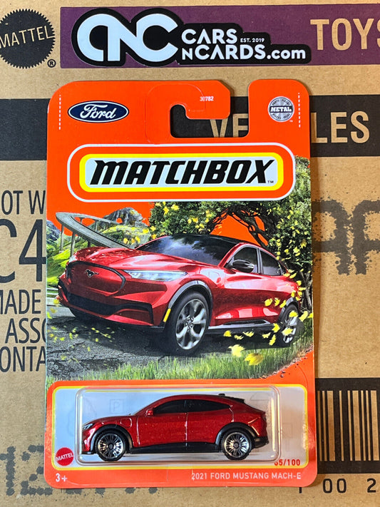 2022 Matchbox 2021 Ford Mustang Mach-E Red #65/100 NIP