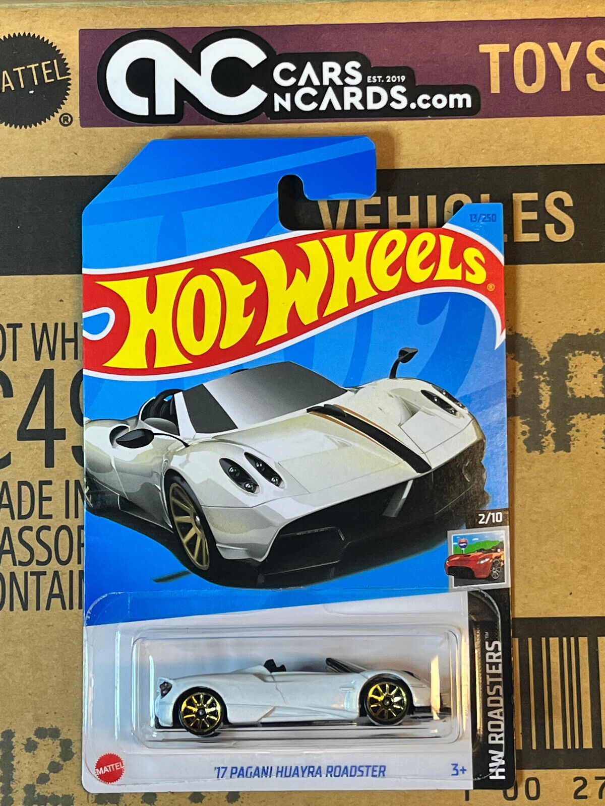 2023 Hot Wheels HW Roadsters #2/10 '17 Pagani Huayra Roadster White NIP