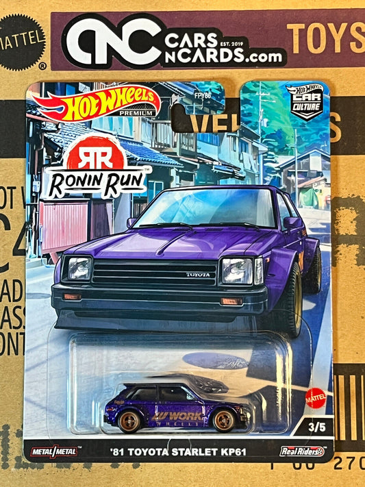 2022 Hot Wheels Premium Car Culture Ronin Run #3/5 '81 Toyota Starlet KP61 Work