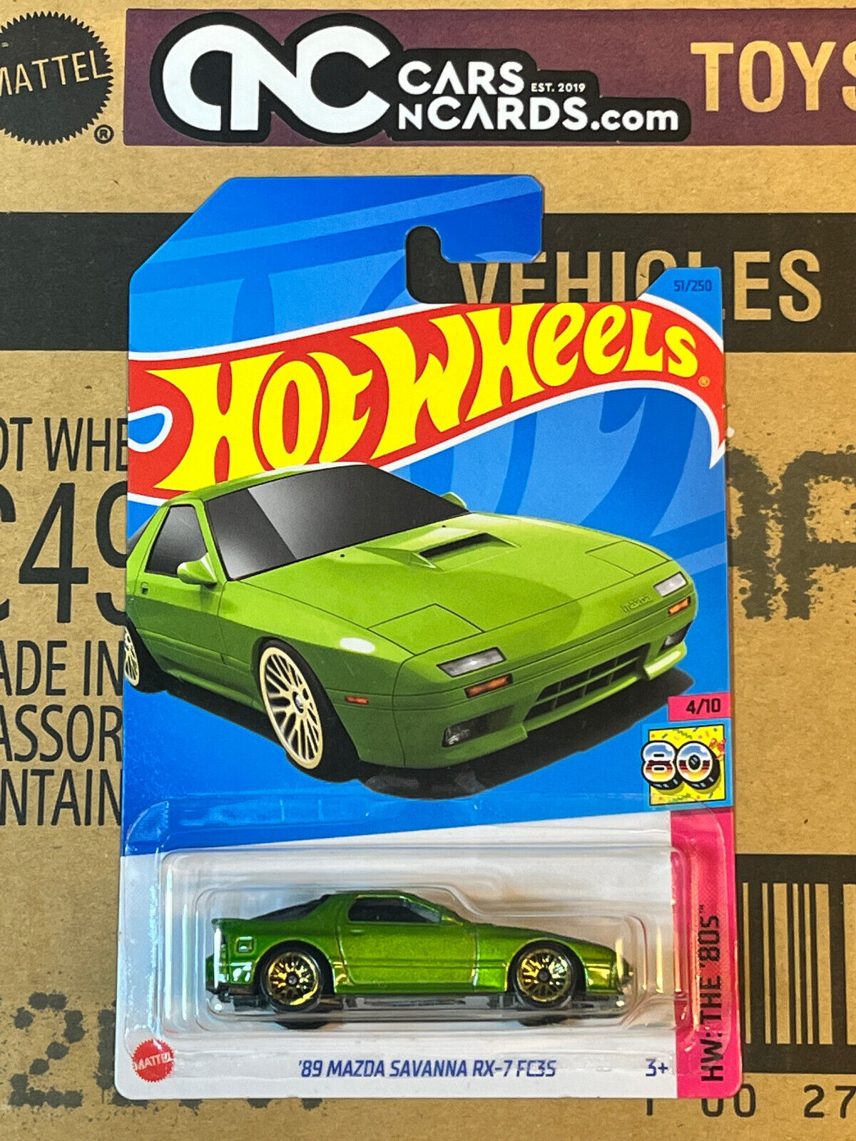 2023 Hot Wheels The 80's #4/10 '89 Mazda Savanna RX-7 FC35 Green NIP