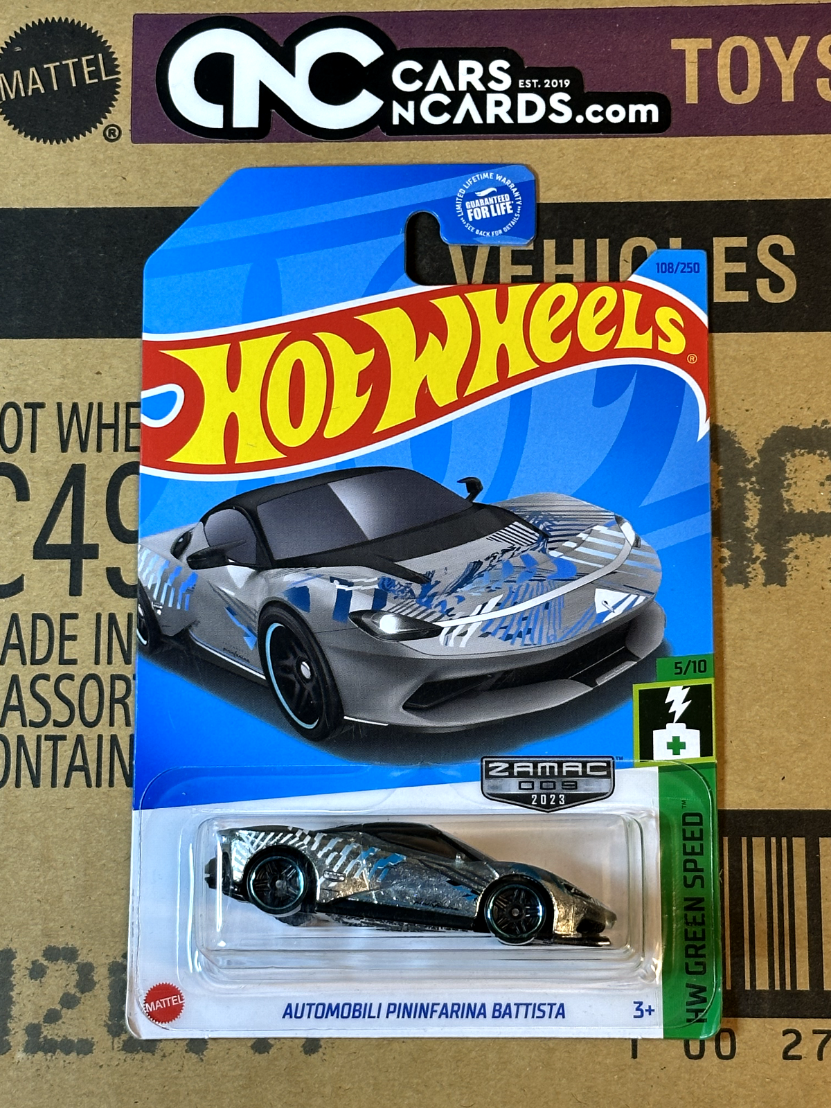 2023 Hot Wheels HW Green Speed 5/10 Zamac Automobili Pininfarina Battista NIP