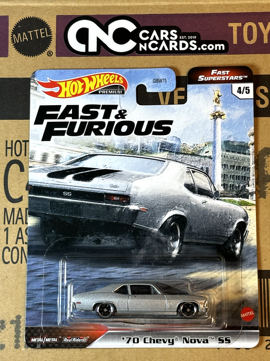 2021 Hot Wheels Premium Fast & Furious '70 Chevy Nova SS (Cracked Blister)