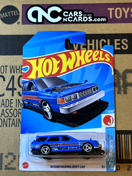 2023 Hot Wheels HW Wagons #4/5 Nissan Maxima Drift Car Blue NIP