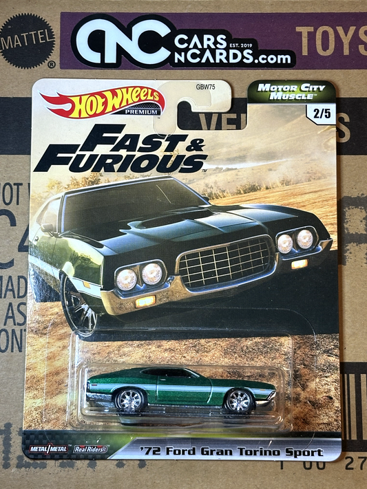 2020 Hot Wheels Premium Fast & Furious Motor City Muscle '72 Ford Gran Torino