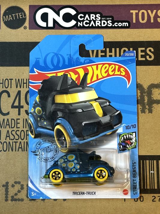 2020 Hot Wheels Street Beasts 10/10 Tricera-Truck Treasure Hunt NIP