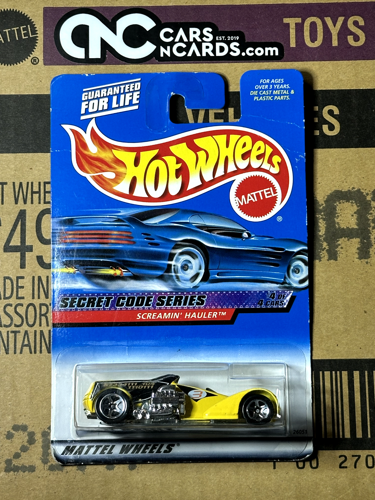 2000 Hot Wheels Secret Code Series #4/4 Screamin' Hauler (Card Crease)