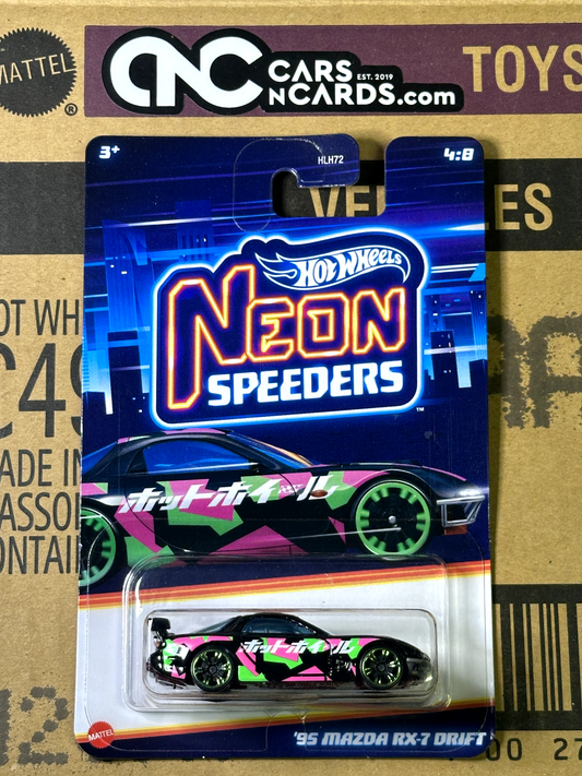 2024 Hot Wheels Neon Speeders 4:8 '95 Mazda RX-7 Drift