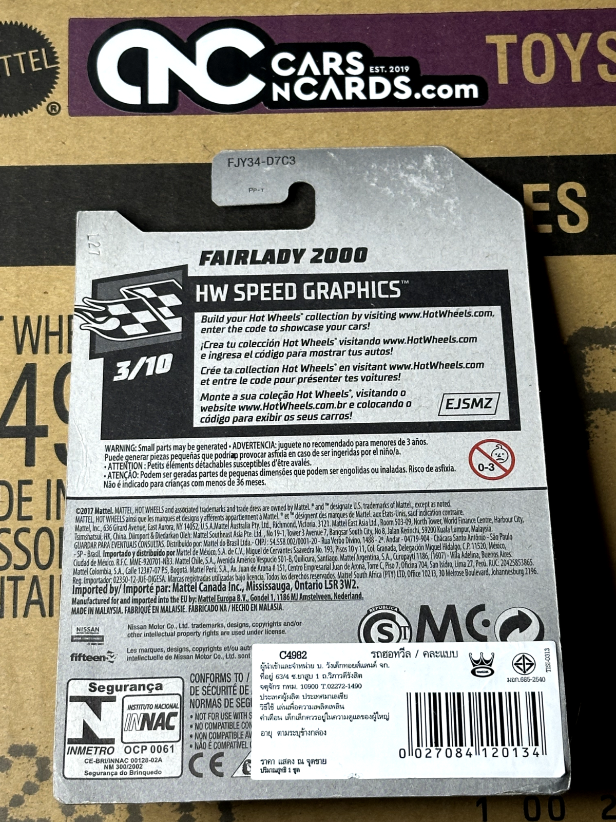 2018 Hot Wheels HW Speed Graphics 3/10 Fairlady 2000 Fifteen52 Black