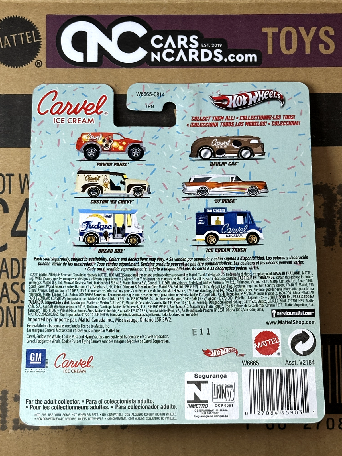 2012 Hot Wheels Premium Real Riders Carvel Ice Cream Power Panel