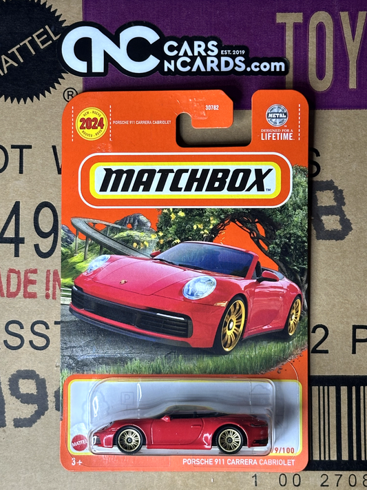 2024 Matchbox Porsche 911 Carrera Cabriolet Red 79/100