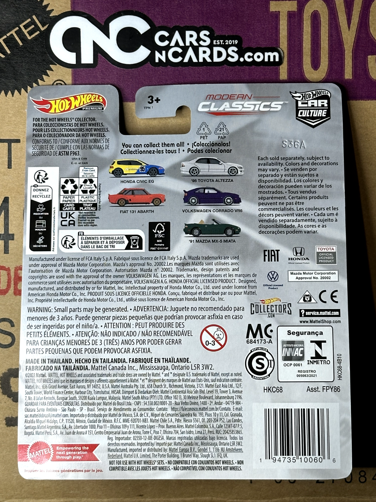 2023 Hot Wheels Premium Car Culture Modern Classics 5/5 '91 Mazda MX-5 Miata