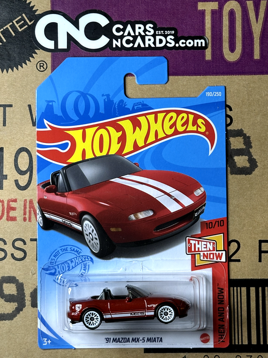 2021 Hot Wheels Treasure Hunt Then and Now 10/10 '91 Mazda MX-5 Miata Red