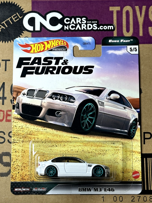 2021 Hot Wheels Premium Fast & Furious Euro Fast 5/5 BMW M3 E46 Cracked Blister