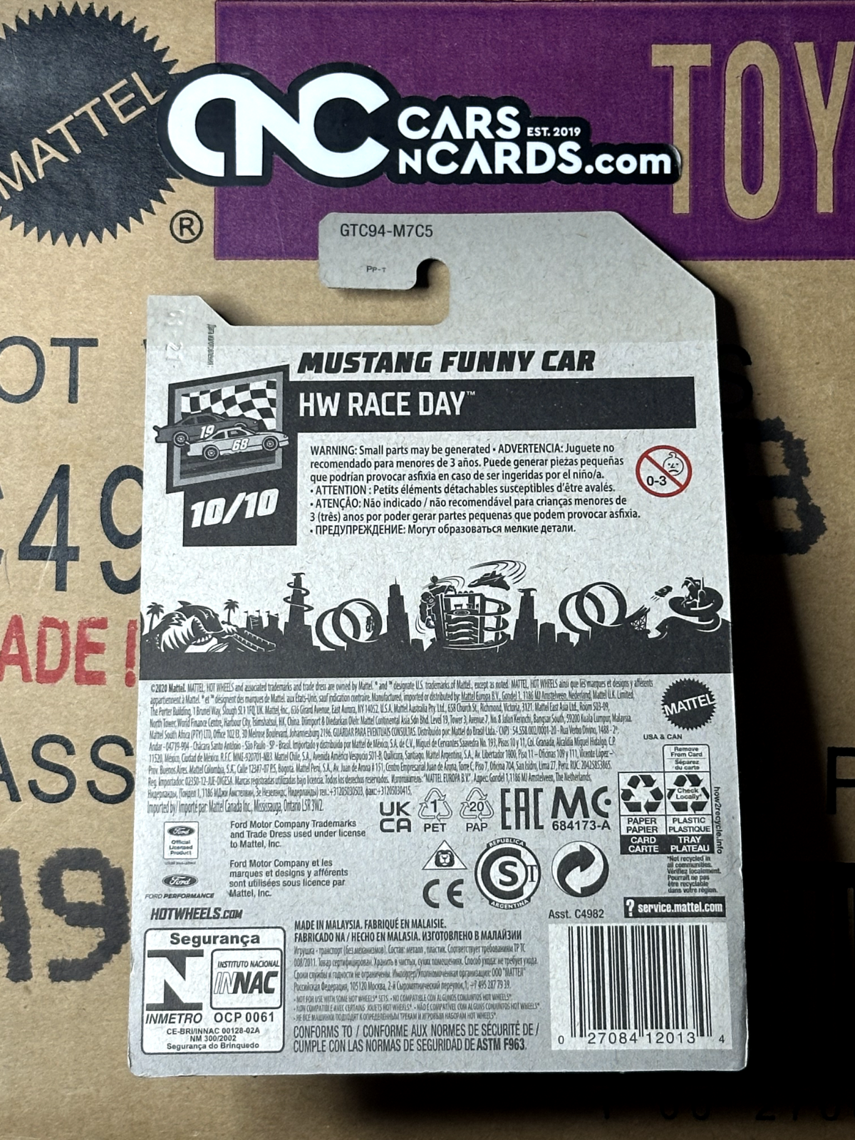 2021 Hot Wheels HW Race Day 10/10 Mustang Funny Car Treasure Hunt (Soft Corners)