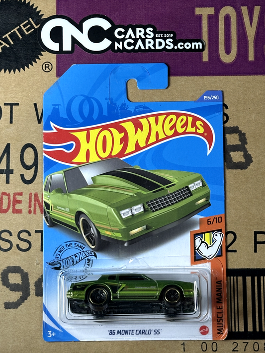 2020 Hot Wheels Muscle Mania 6/10 '86 Monte Carlo SS Green (Soft Corners)