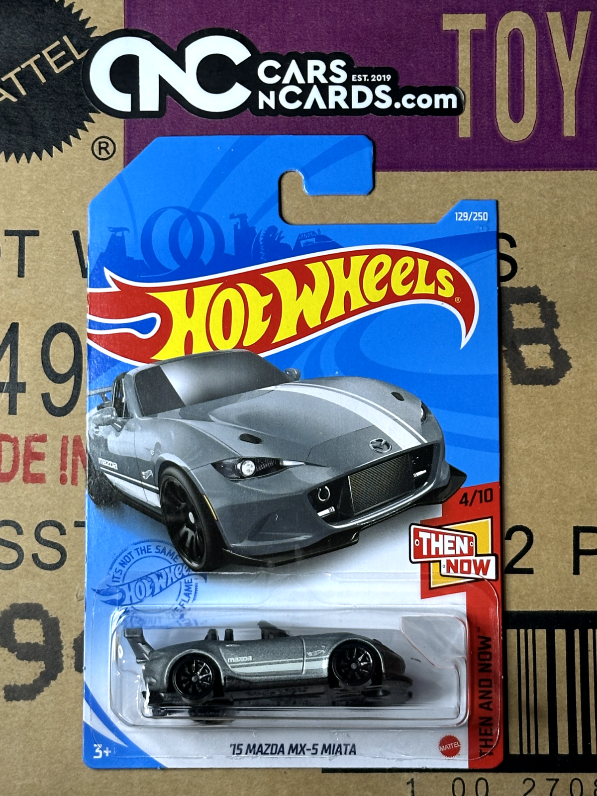 2021 Hot Wheels Then and Now 4/10 '15 Mazda MX-5 Miata Grey NIP