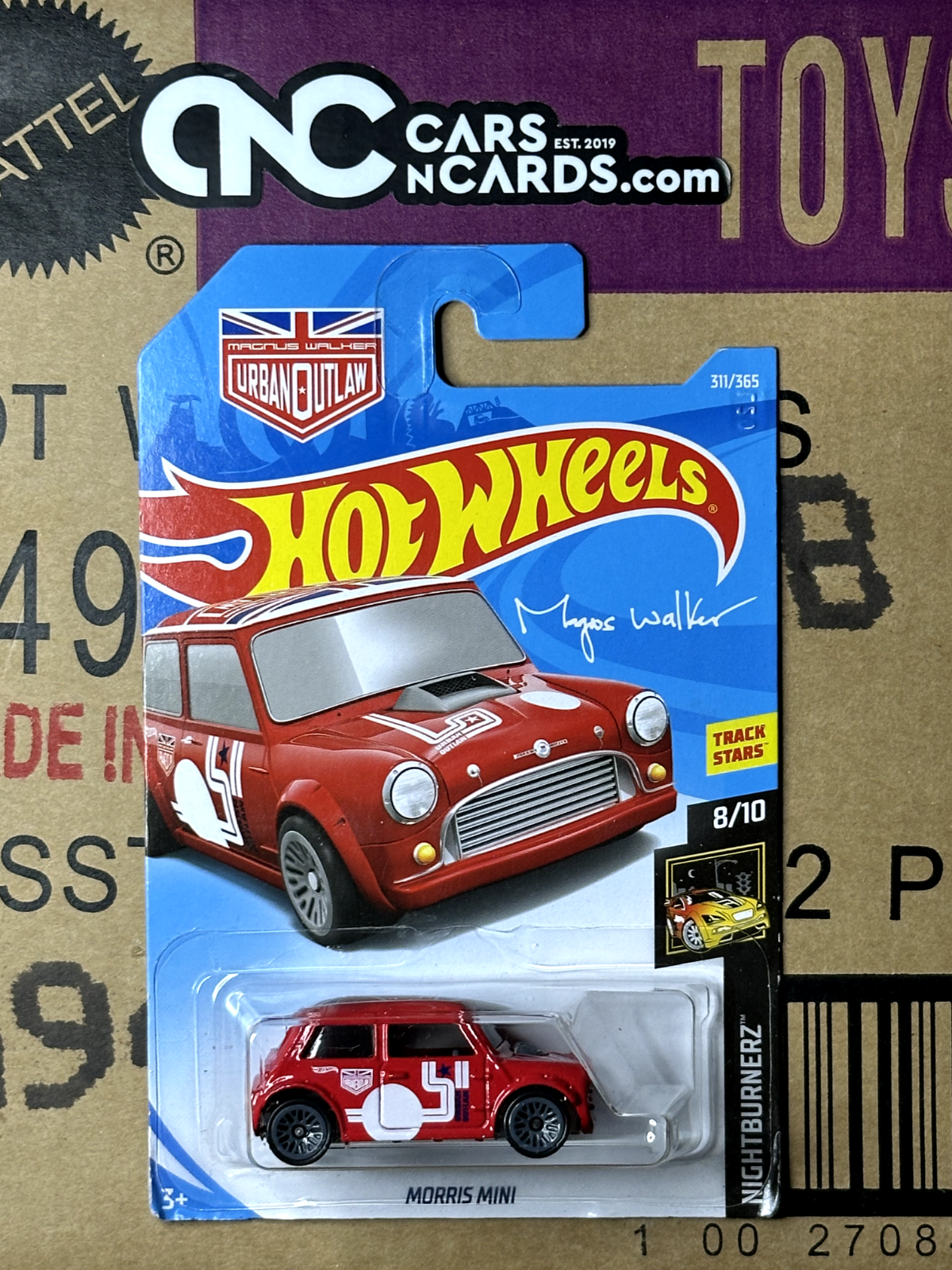 2018 Hot Wheels Nightburnerz 8/10 Magnus Walker Urban Outlaw Morris Mini Red NIP