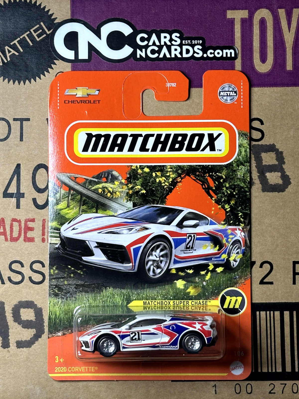 2021 Matchbox Matchbox Super Chase Corvette Real Riders With Protector