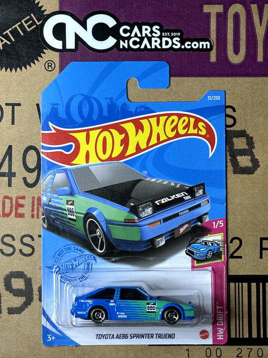 2021 Hot Wheels HW Drift 1/5 Toyota AE86 Sprinter Trueno Falken Blue