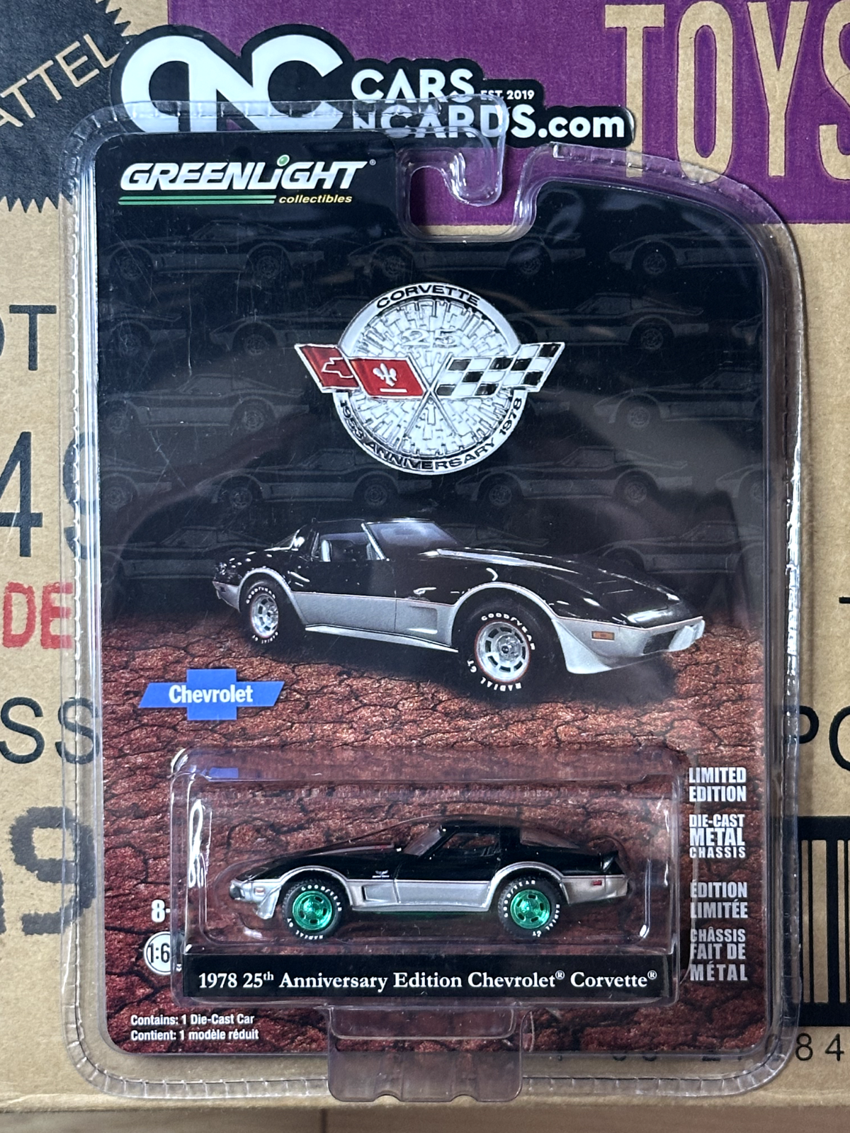 Greenlight 1978 25th Anniversary Edition Chevrolet Corvette Green Machine Chase