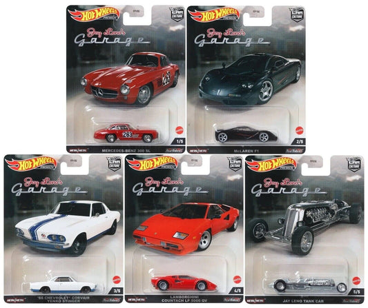 2022 Hot Wheels Premium Car Culture Jay Leno's Garage Full Set of 5 Cars