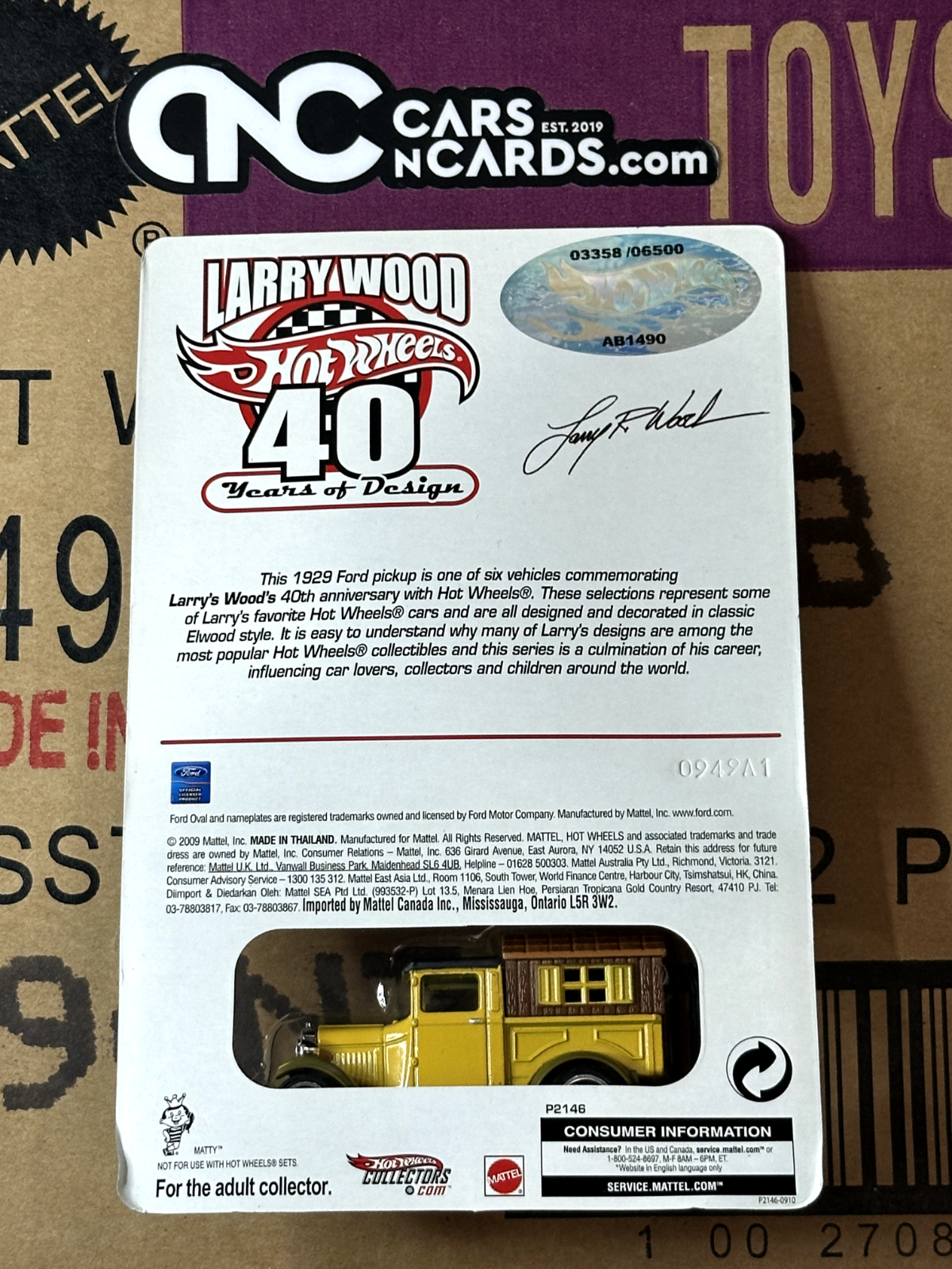 2009 Hot Wheels Larry Wood 40 Years of Design 1929 Ford Pickup #2/6 #03358/06500