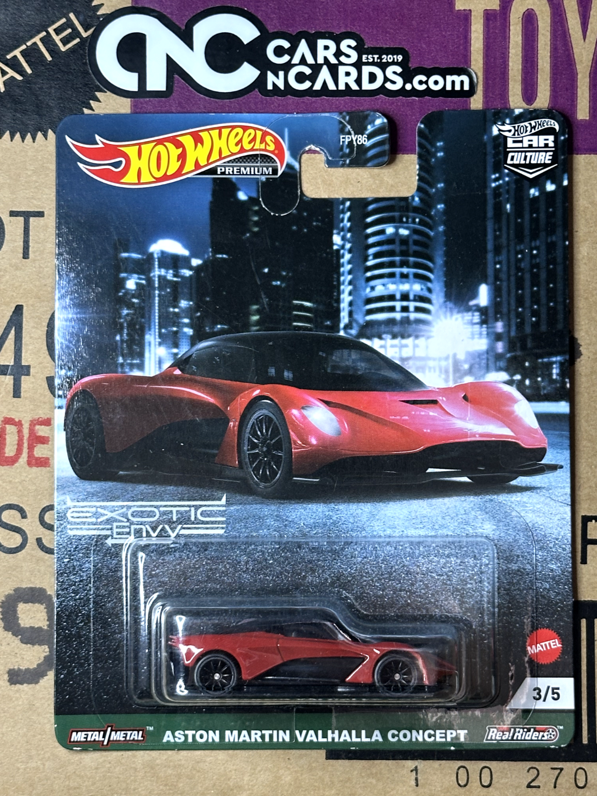 2021 Hot Wheels Premium Exotic Envy Aston Martin Valhalla (Cracked Blister)