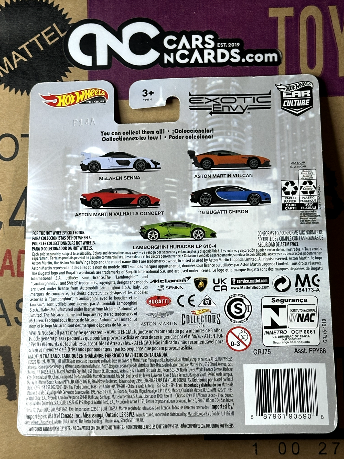 2021 Hot Wheels Premium Exotic Envy Aston Martin Valhalla (Cracked Blister)