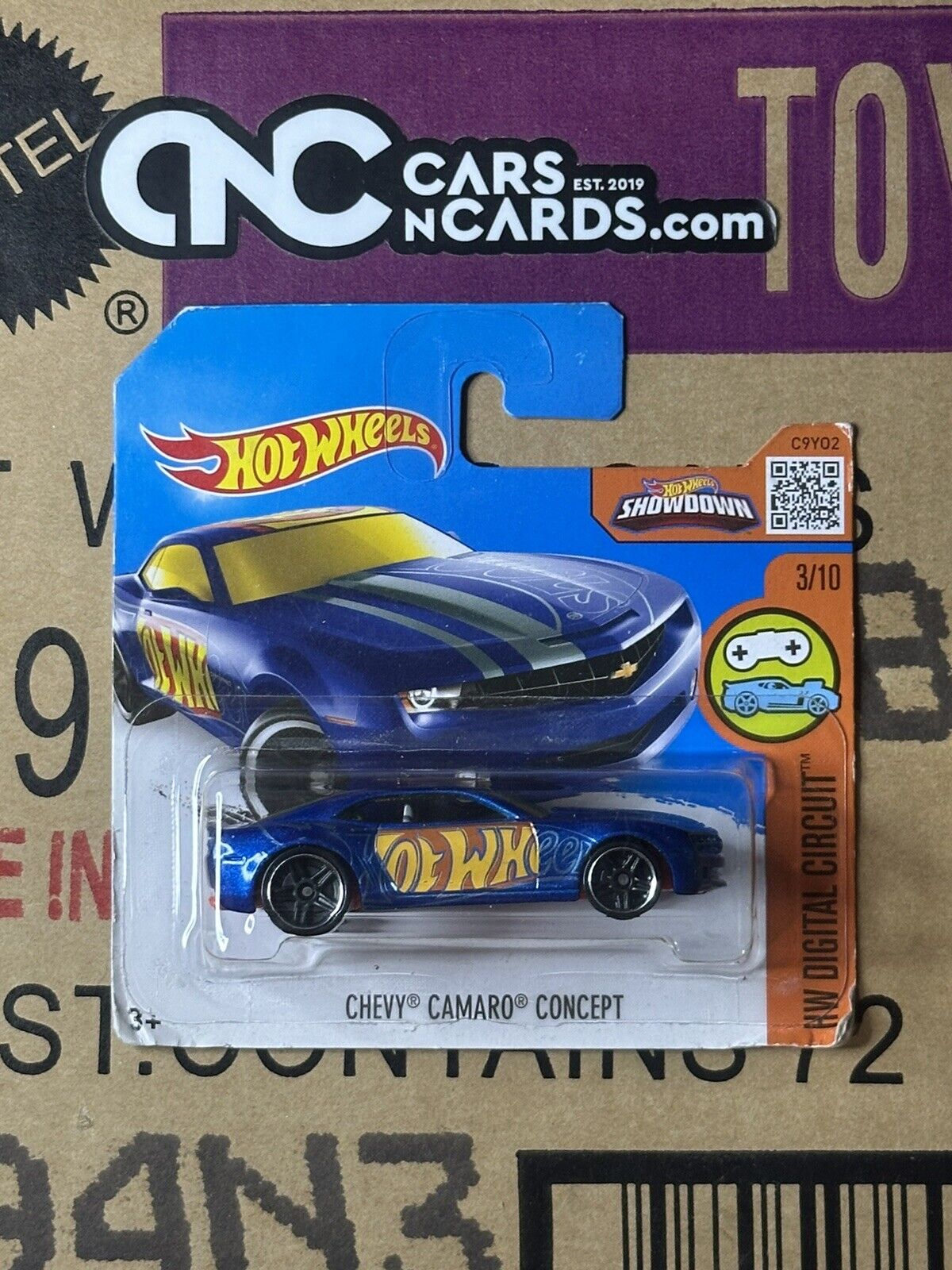 2016 Hot Wheels Chevy Camaro Concept Short Card (Cracked Blister)