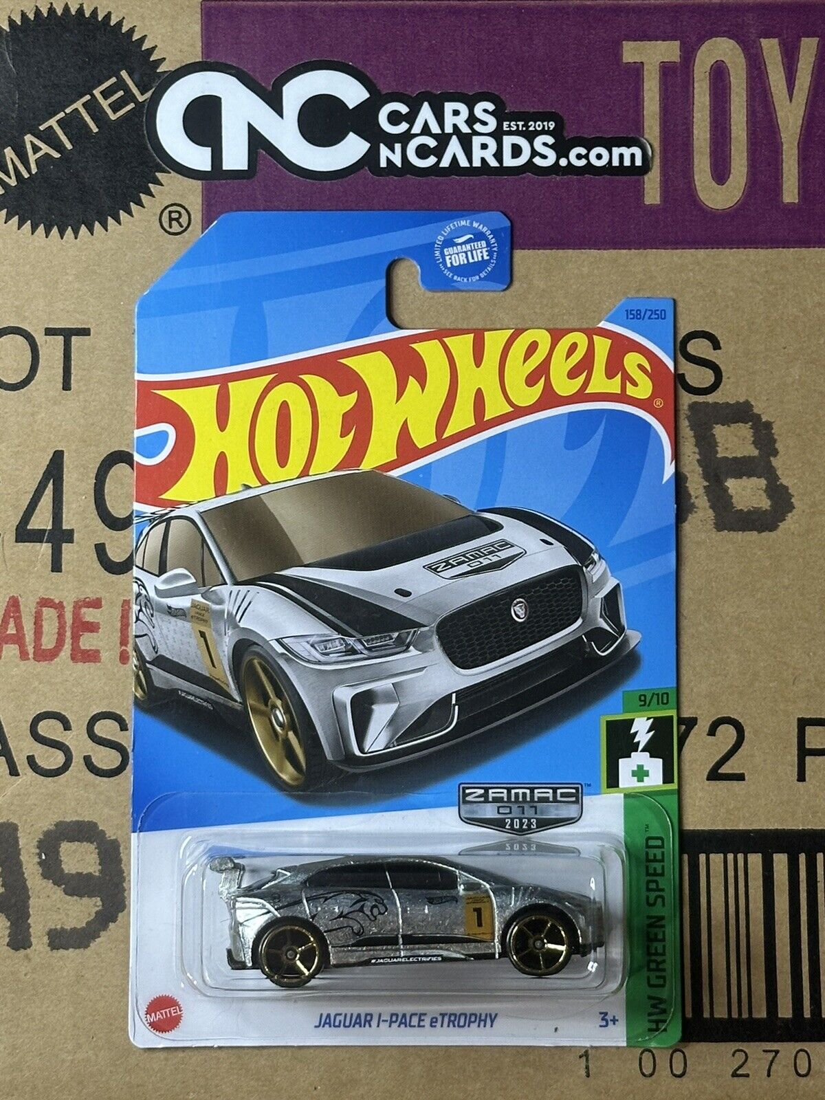 2023 Hot Wheels HW Green Speed 9/10 Zamac Jaguar I-Pace eTrophy