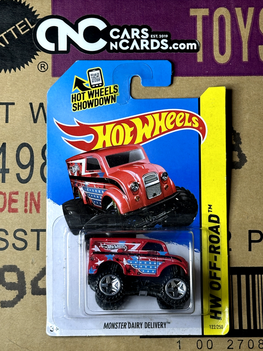 2014 Hot Wheels HW Off-Road Monster Dairy Delivery (Card Crease)