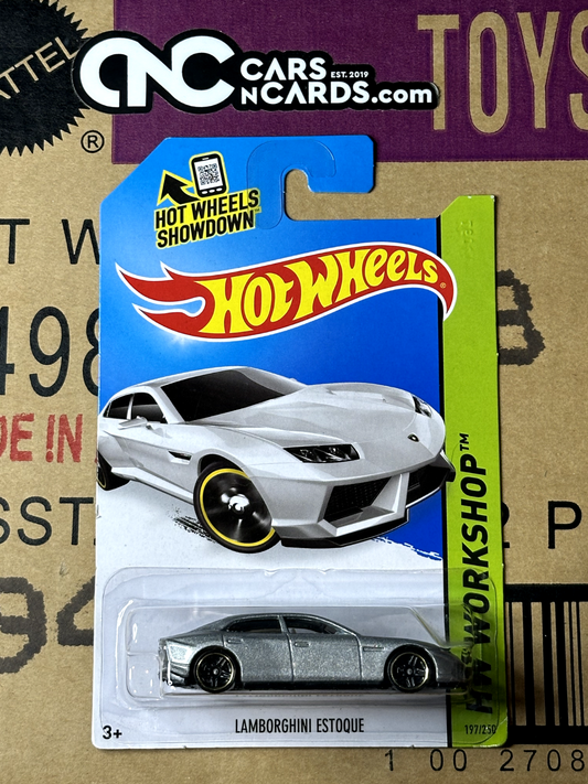 2014 Hot Wheels HW Workshop Lamborghini Estoque Silver NIP