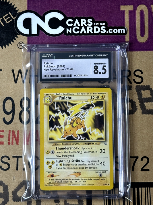 Pokémon (2001) Neo Revelation Raichu 21/64 CGC 8.5 NM/Mint+