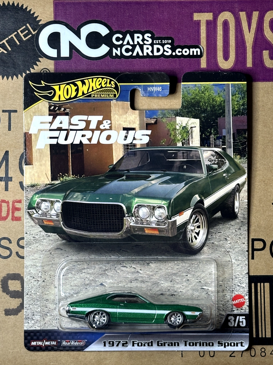 2024 Hot Wheels Premium Fast & Furious 3/5 1972 Ford Gran Torino Sport