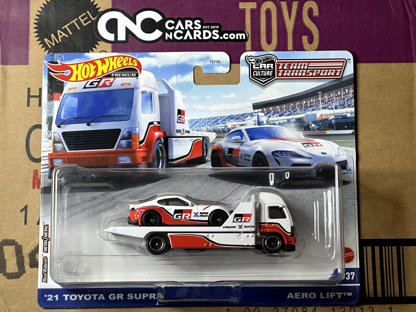 2022 Hot Wheels Premium Team Transport '21 Toyota GR Supra (Cracked Blister)