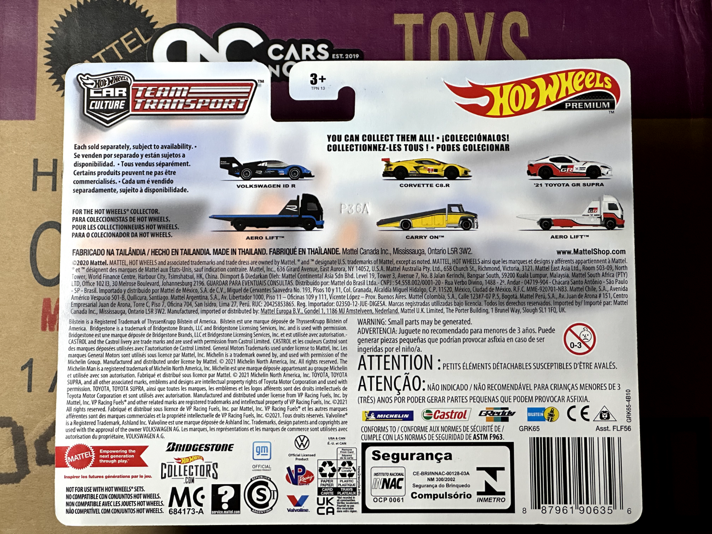 2022 Hot Wheels Premium Team Transport '21 Toyota GR Supra (Cracked Blister)