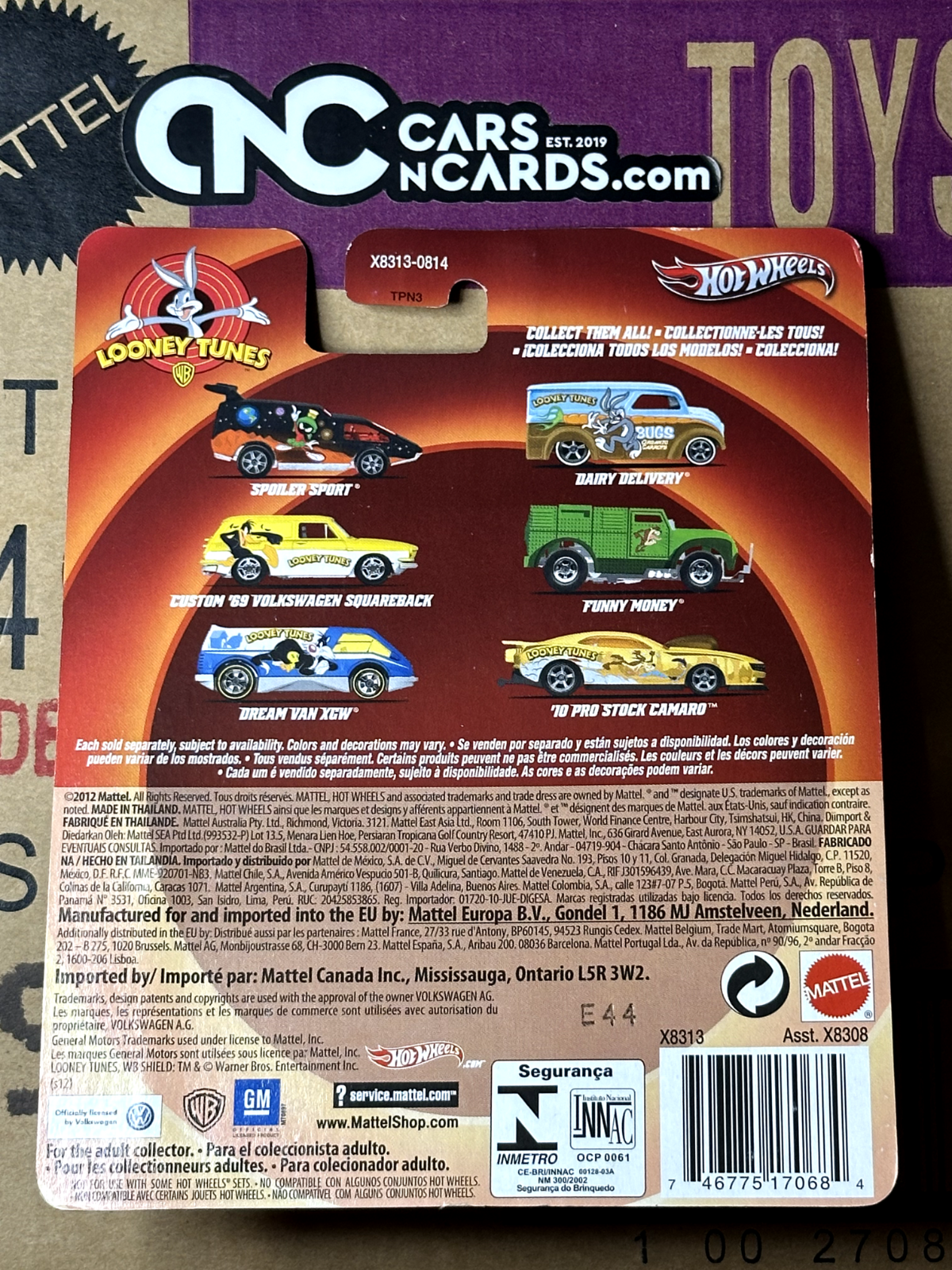 2013 Hot Wheels Premium Real Riders Pop Culture Looney Tunes Spoiler Sport