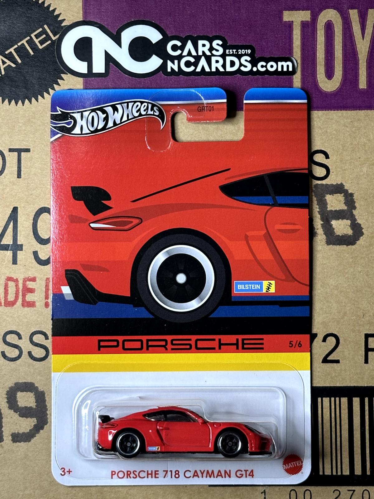 2024 Hot Wheels Porsche Series 5/6 Porsche 718 Cayman GT4 Red