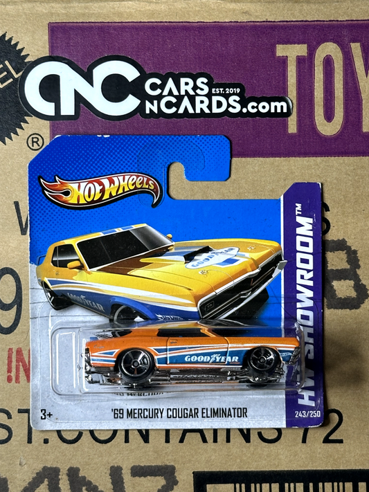 2013 Hot Wheels HW Showroom '69 Mercury Cougar Eliminator Goodyear Short Card