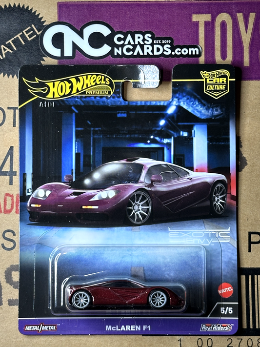 2024 Hot Wheels Premium Car Culture Exotic Envy 5/5 McLaren F1 Red