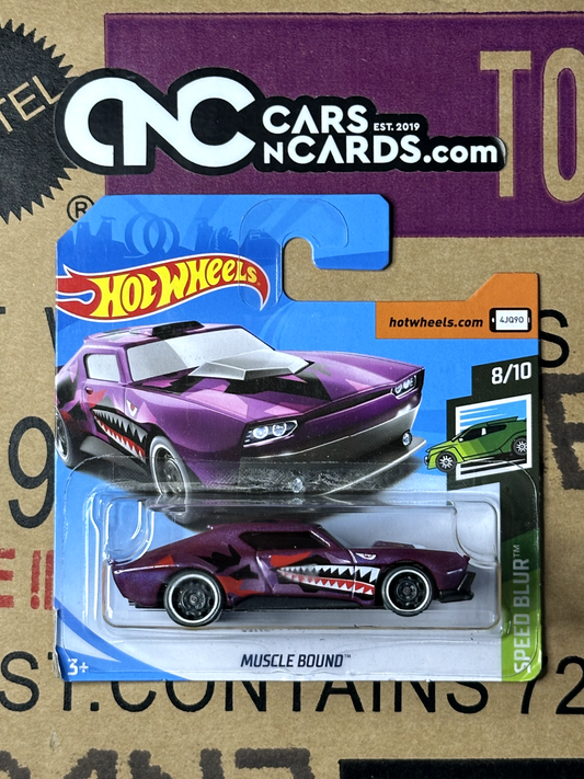 2019 Hot Wheels Speed Blur 8/10 Muscle Bound Short Card