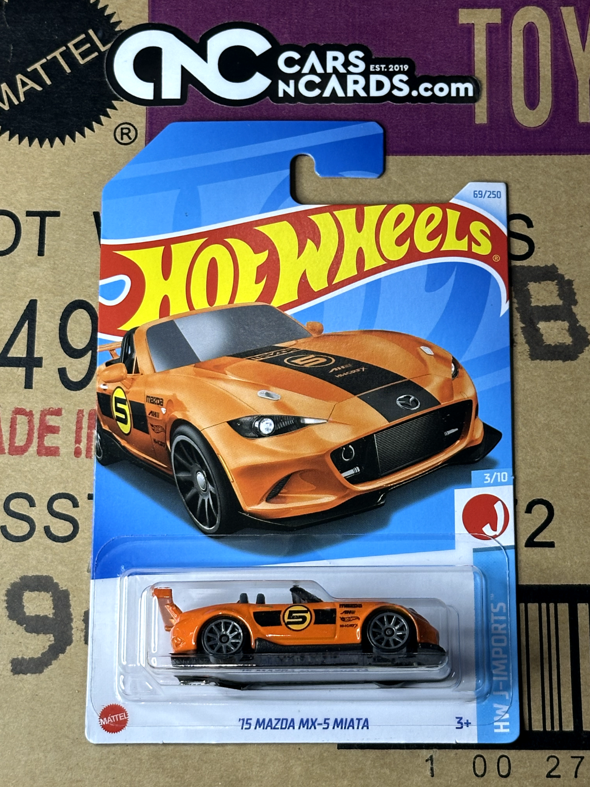 2024 Hot Wheels HW J-Imports 3/10 '15 Mazda MX-5 Miata Orange