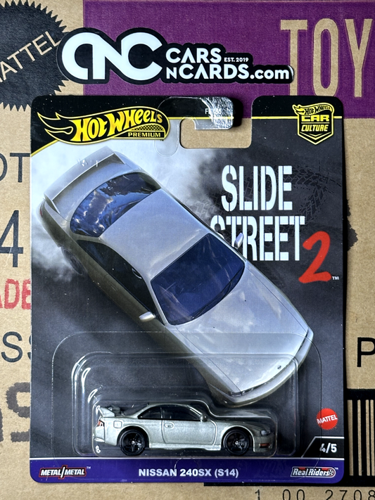 2024 Hot Wheels Premium Car Culture Slide Street 2 Nissan 240SX (S14)