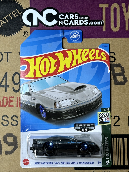 2023 Hot Wheels Retro Racers 5/10 Zamac Pro Street Thunderbird (Blister Damage)