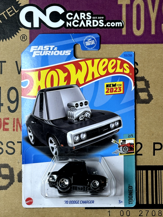 2023 Hot Wheels TOONED 2/5 Fast & Furious '70 Dodge Charger (Card Crease)