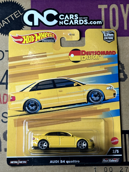 2022 Hot Wheels Premium Deutschland Design Audi S4 Quattro 2/5 (Card Crease)