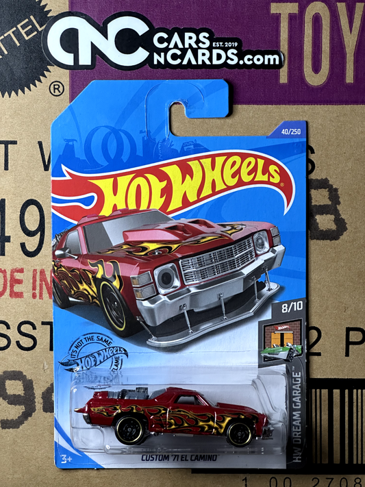 2020 Hot Wheels HW Dream Garage 8/10 Custom '71 El Camino Red