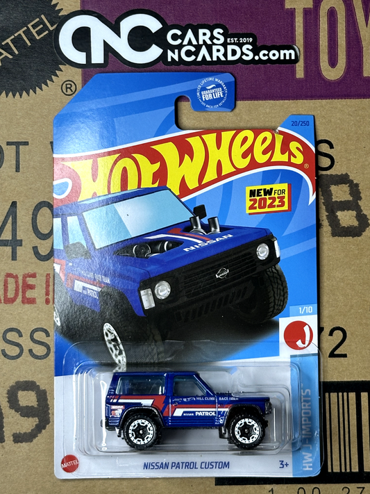 2023 Hot Wheels HW J-Imports #1/10 Nissan Patrol Custom Blue (Card Crease)