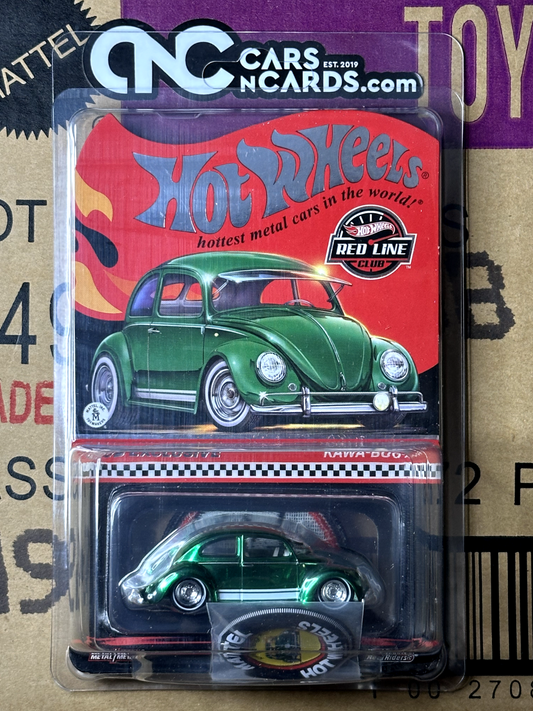 2024 Hot Wheels RLC Kawa-Bug-A Green Patch and Pin With Protector